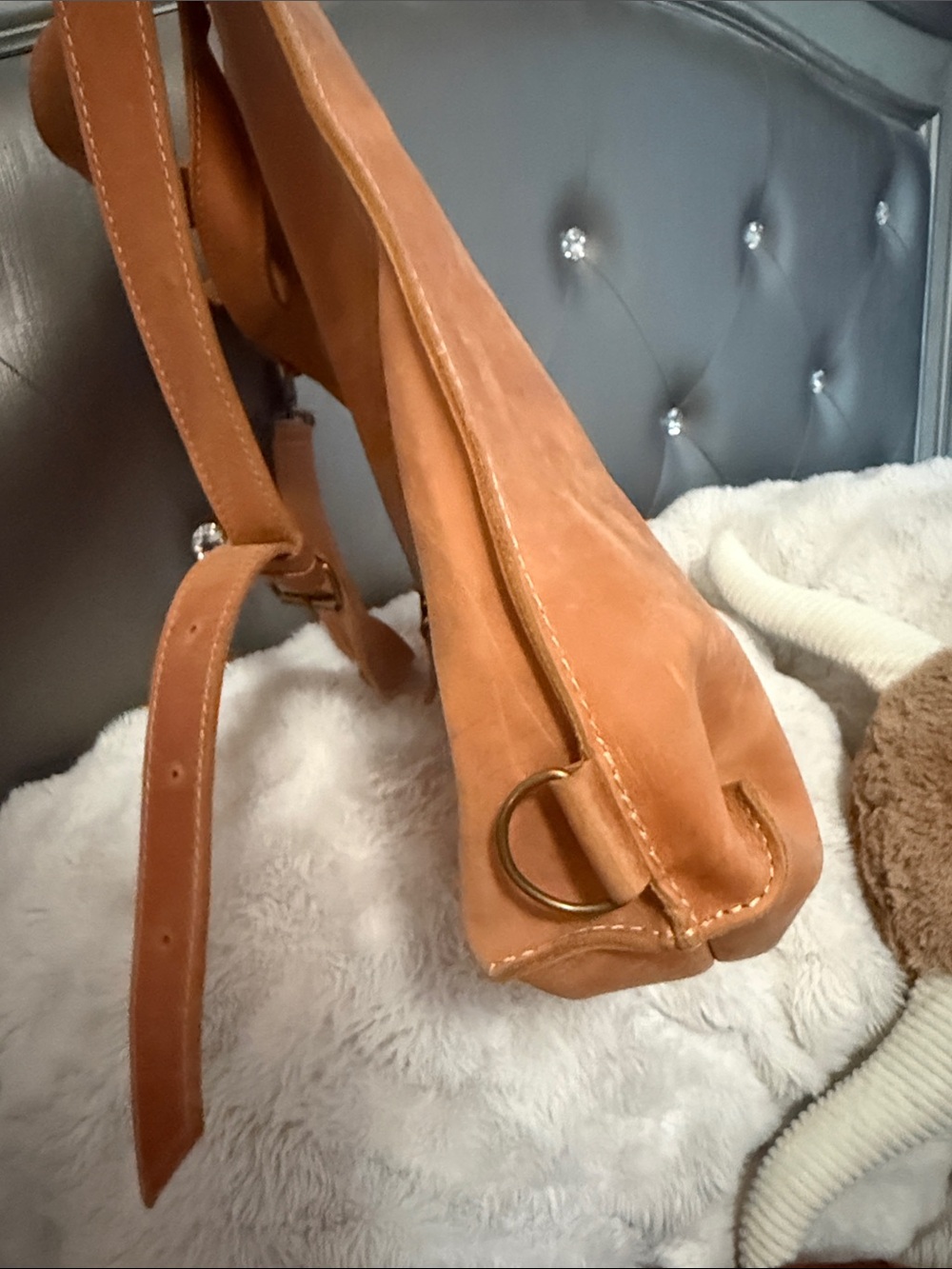 Classic Tan Leather Tote Shoulder Bag- CUSTOM !! - Picture 5 of 9